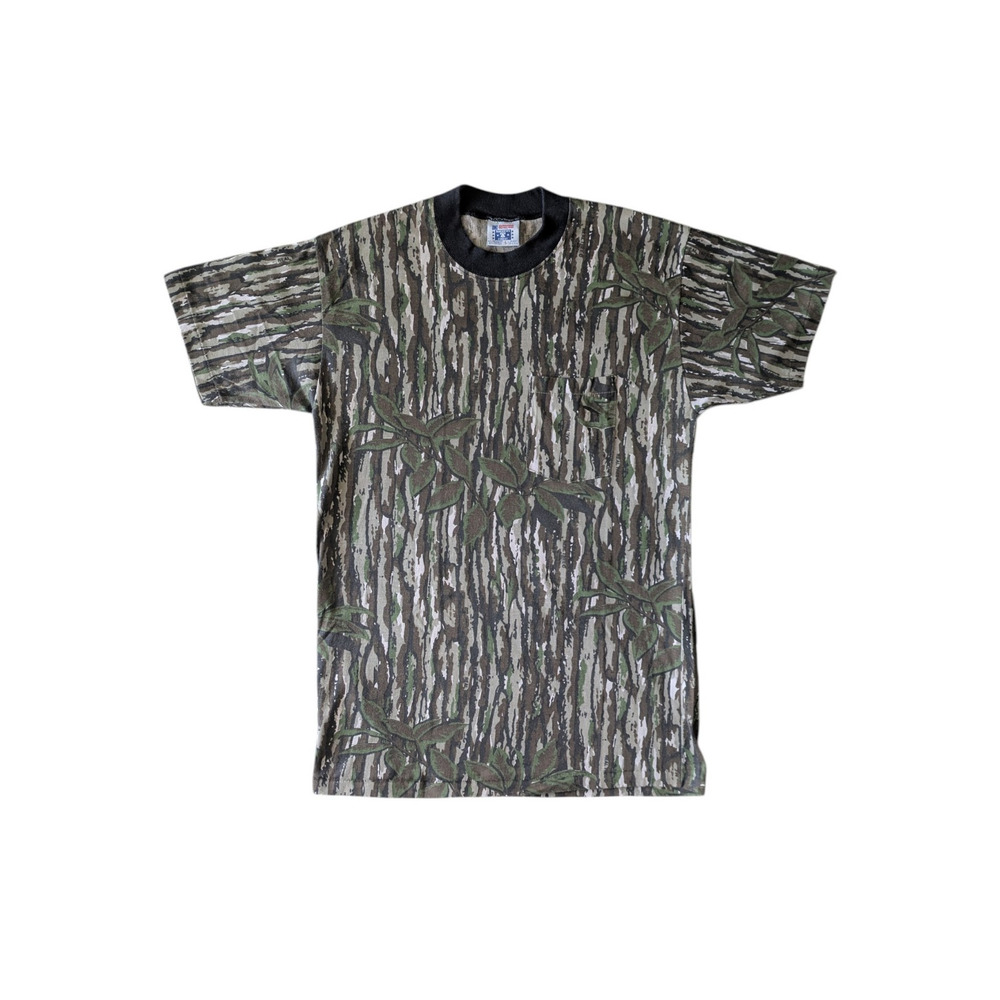 Vintage Americas Finest Realtree Camo Pocket SS T Shirt Large Single Stitch 80s